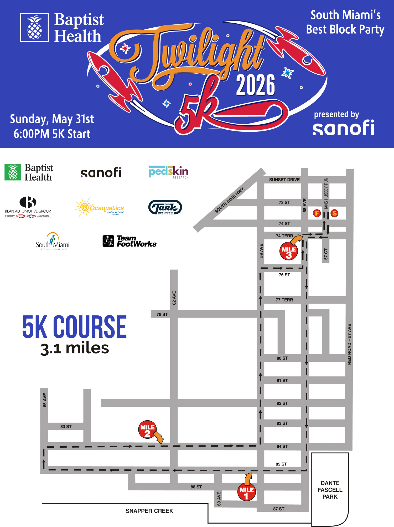 Twilight 5K Course Map